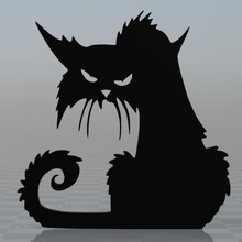 spaventoso gatto magnete vari animale divertente halloween 3d print model - Mito3D