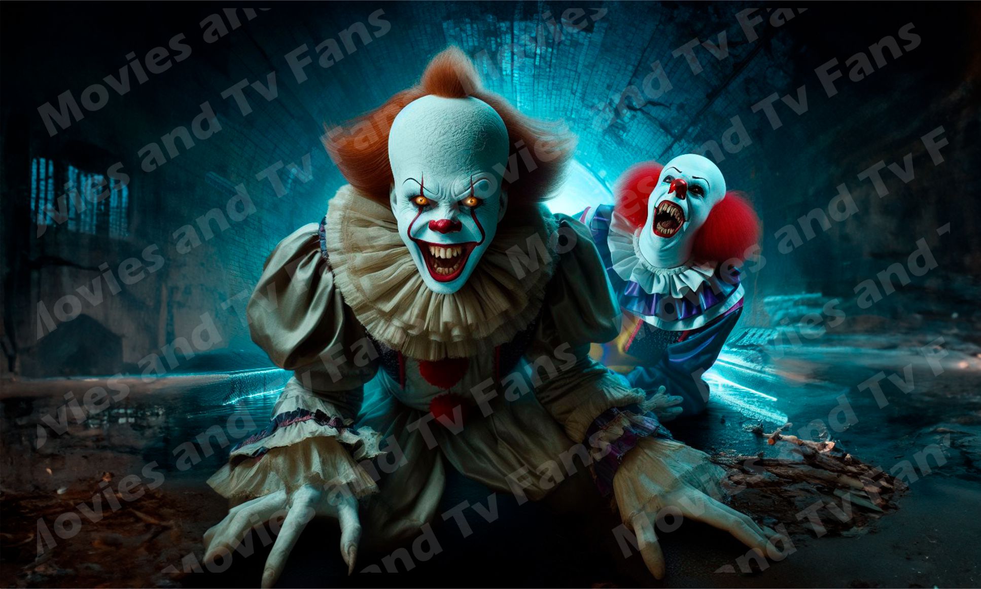 effrayant pennywise lith lampe + hd image 3D print model - Mito3D