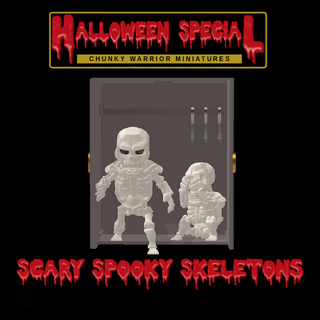 scary spooky skeletons halloween chibi sd special 3d print model - Mito3D