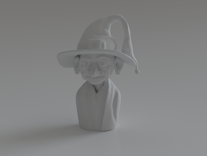 scarywitch halloween scary witch hat broom horror ghost dragon magic harry 3d print model - Mito3D