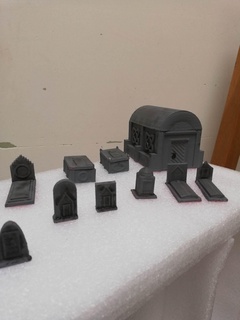 scatter terrain graveyard tabletop ttrpg gaming dnd crypt grave cemetery 3d print model - Mito3D