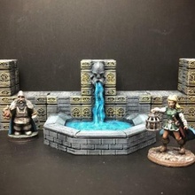 scatterblocks dwarven fountain 28mmheroic scale game 3d print model - Mito3D