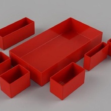 schaller-esk bins tool bin box divider schaller holders boxes 3d print model - Mito3D