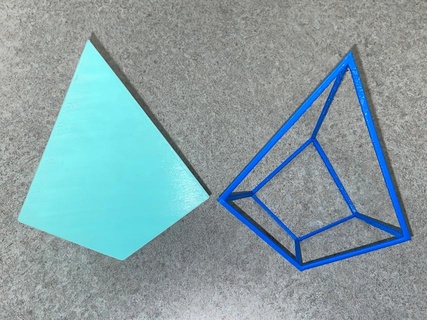 schatz deltohedron oloid evertible cbue invertible cube math art 3d print model - Mito3D