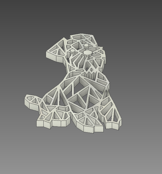 Schnauzer perro llavero geométrico 3D print model - Mito3D