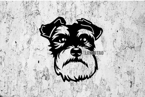 schnauzer dog wall decoration Home from 3d print model - Mito3D