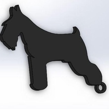 schnauzer key ring various dog 3d print model - Mito3D
