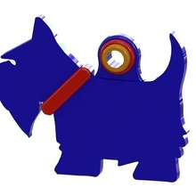 schnauzer pet tag plate for mascot 3d print model - Mito3D
