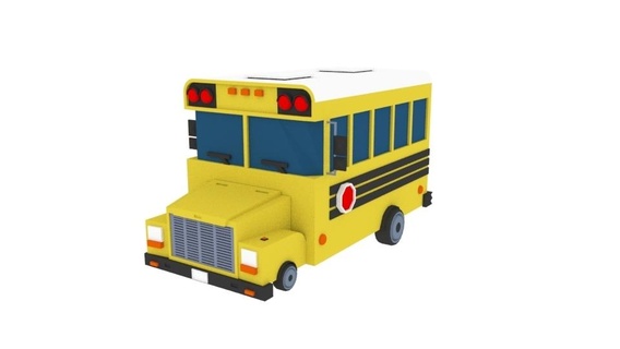 school bus Art toy 3dmodel printable 3d print model - Mito3D