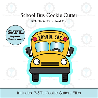 school bus cookie cutter stl file cookie cutters school bus  3d print model - Mito3D