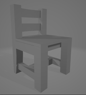 school chair nontextured students primary wood small kindergarten kid pupil 3d print model - Mito3D