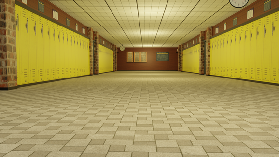school corridor 3d print model - Mito3D