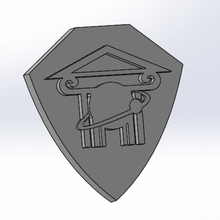 logo della scuola art keychain il 3d print model - Mito3D