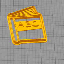 okul not defteri kurabiye kesici 3d print model - Mito3D