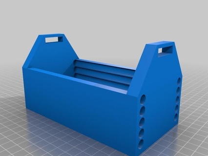 escola ferramenta caixa v2 volta lápis suporte Caixa ferramentas titulares caixas 3d print model - Mito3D