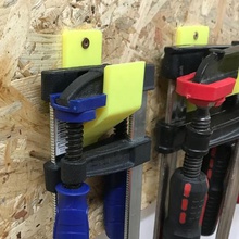 schraubzwingenhalter screw clamp holder tool holders boxes werkzeugwand werkzeughalter wallmount tools 3d print model - Mito3D
