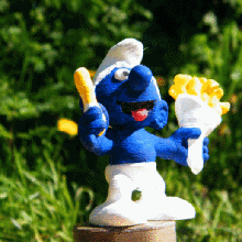 schtroumpf art smurf smurfs greedy schoumpf peyo gargamel azrael village mushroom character sculpture fan magic joy 3d print model - Mito3D
