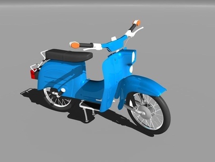 schwalbe ciclomotor scooter Simson vehiculos transporte 3d print model - Mito3D
