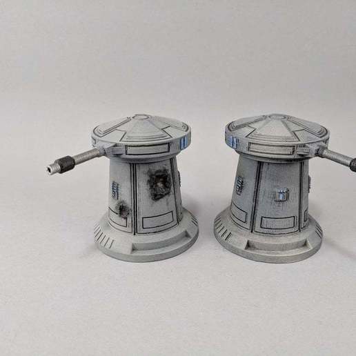 sci-fi anti-speeder turret damaged game toy accessories warhammer wargaming tabletop star wars rebels legion starwars songoland scifi science fiction scatter terrain rpg roleplaying rebel alliance laser imperial hoth gaming boardgame 40k 32mm 28mm 3D print model - Mito3D