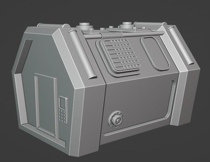 sci-fi barracks 3d print model - Mito3D