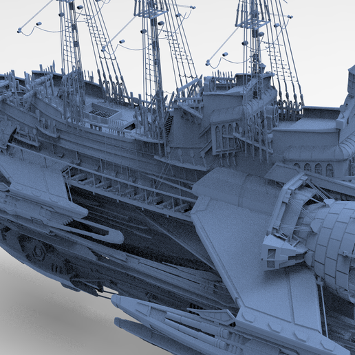 sci-fi captain blood ship 3D print model - Mito3D