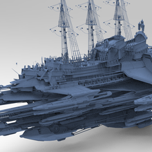 sci-fi cargo ship 7 3d print model - Mito3D