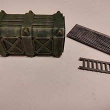 sci-fi container + extras 28mm wargaming support free game 28 terrain warhammer necro necromunda wh 3d print model - Mito3D
