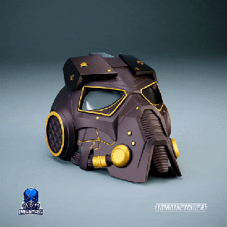 sci-fi cosplay mask designed ai cyberpunk game art fdm 3d print model - Mito3D