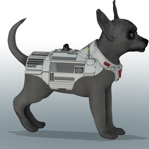 sci-fi-Hund-Rüstung verschiedene Rüstung Hund sci-fi 3D print model - Mito3D