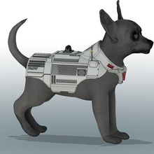 sci-fi-Hund-Rüstung verschiedene Rüstung Hund sci-fi 3d print model - Mito3D