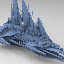 sci-fi emperors fin ship palace 3d print model - Mito3D