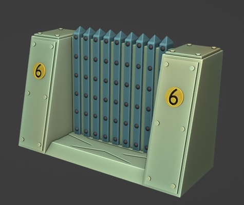 sci fi portón juego ciencia ficción puertas metálico diorama detener mesa juegos accesorios 3d print model - Mito3D
