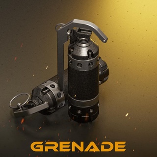 sci-fi grenade 3d model obj+blendfiles blender kitbash hardsurface plasticity 3d print model - Mito3D