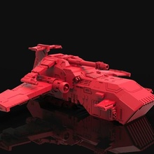 sci-fi gunship war hammer 40k ship sci fi space 3d print model - Mito3D