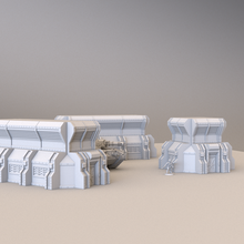 sci-fi hab block buildings 28mm gaming - designed vasemode printing 3d print model - Mito3D