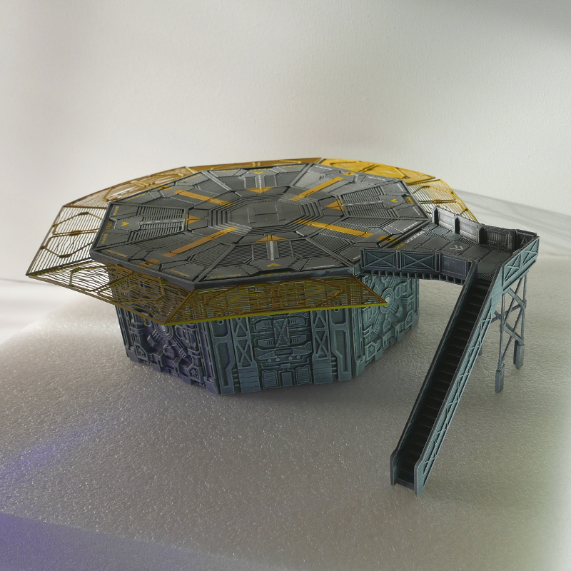 sci fi Landung Plattform Wissenschaft Fiktion Star Krieg futuristisch Diorama 3D print model - Mito3D