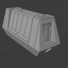 sci-fi miniature terrain - mobile cargo crate inspired solo train heist star wars wargame futuristic vehicle 3d print model - Mito3D