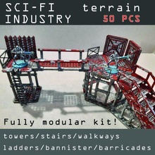 sci fi modular Terrain 3d print model - Mito3D