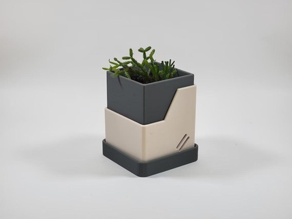 sci-fi pencil holder planter 3d print decor decoration interior exterior vase desktop pen scifi sci fi 3d print model - Mito3D