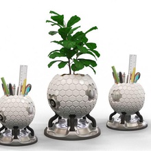 sci-fi pot art science stand industrial modern vase spacecraft pencil hardsurface design cyberpunk 3d print model - Mito3D