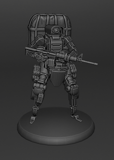 sci robot Jeu scifi soldat espace 3d print model - Mito3D