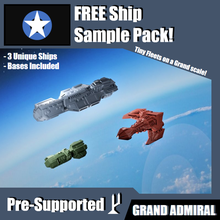 sci-fi ships sample pack - 1st releases samples presupported game tabletop space scifi spaceships gaming warhammer ship 3d print model - Mito3D