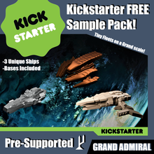 sci-fi ships sample pack - kickstarter releases samples presupported game scifi ship spaceships space fleet free tabletop battles 3d print model - Mito3D