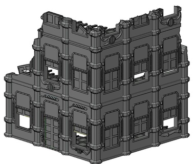 sci fi yapı 40k Warhammer arazi dağılmak 28mm 32mm bina 3d print model - Mito3D
