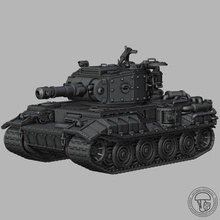sci fi tanque conquistador juego guerra 28mm mesa militar vehículo martillo 40000 40k imperial Guardia leman russ 3d print model - Mito3D
