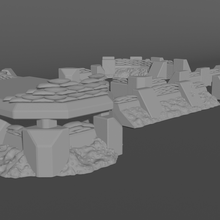 sci fi trincea difesa gioco parete terreno scenario warhammer 40k imperiale egida forte tavola ww2 bunker bastione guerra battaglia 3d print model - Mito3D