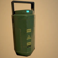 sci fi containment flask fiction equipment protection bio biohazard science dangerous scifi military futuristic container hazard radiation space other storage field 3d print model - Mito3D
