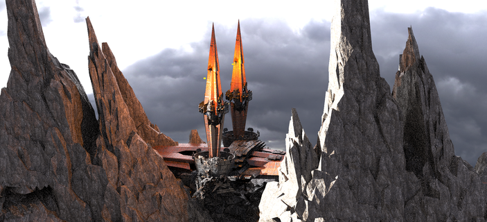 sci fi core magma crystal floating platforms scifi kitbash collection architecture spacecraft structures futuristic exterior constructor architectural starwars space shard 3d print model - Mito3D