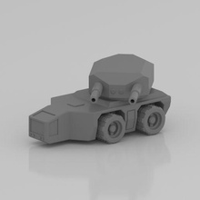 sci lourd artillerie combat véhicule Jeu guerre jouet futur 3d print model - Mito3D