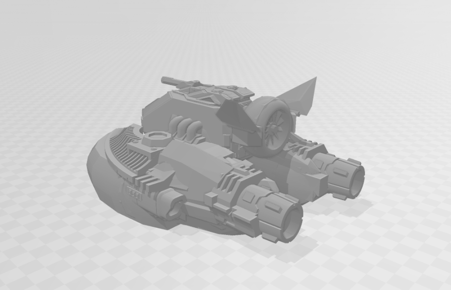 sci fi hover tank ta bar inspired game total annihilation skimmer hovertank 6mm wargame 3D print model - Mito3D